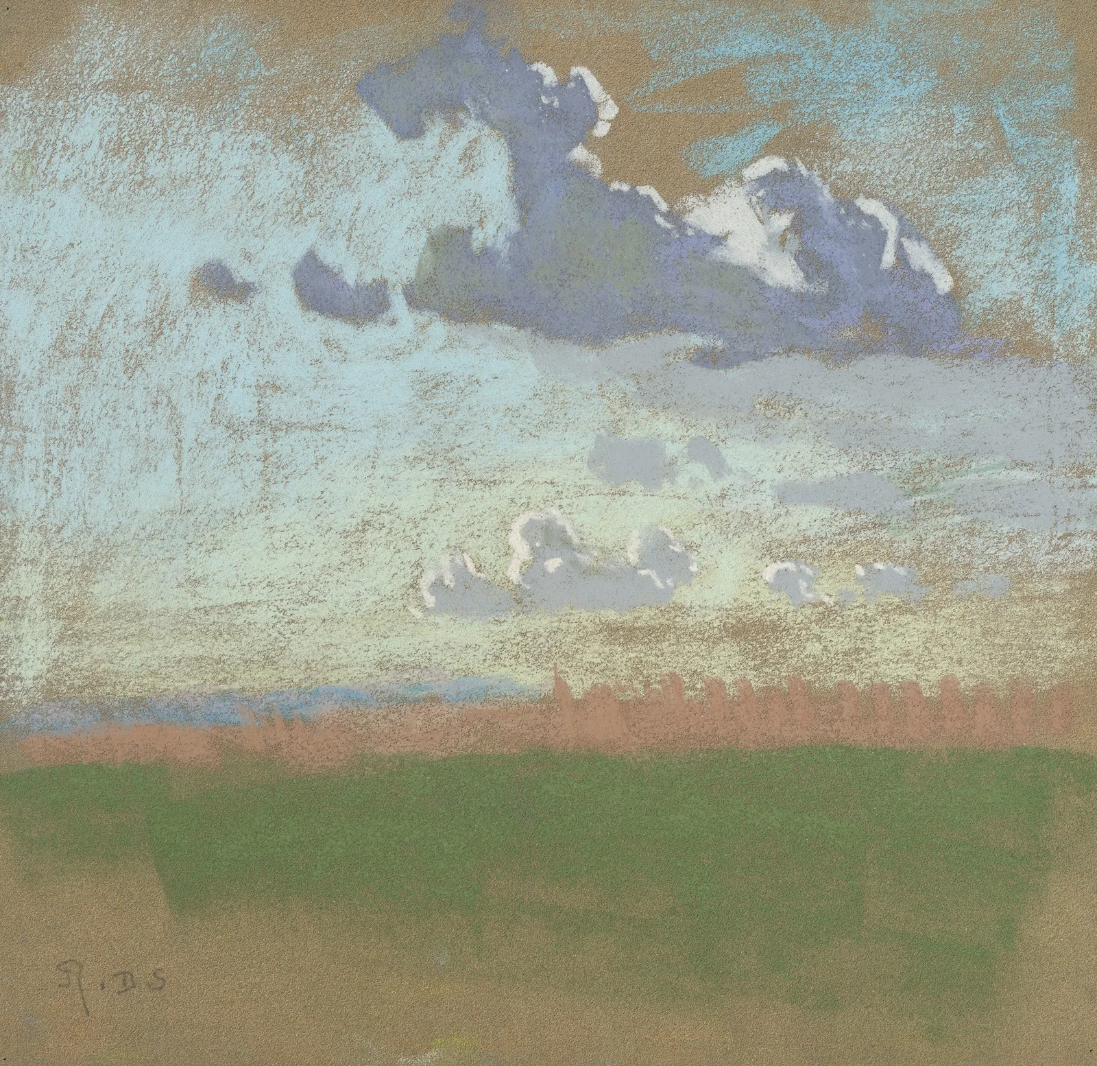 Landscape with Grey Clouds. av Rodolphe De Saegher