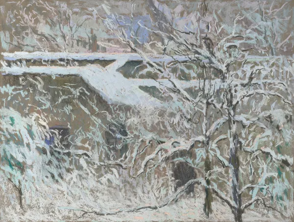 The Garden in Winter, 1922 av Rodolphe De Saegher