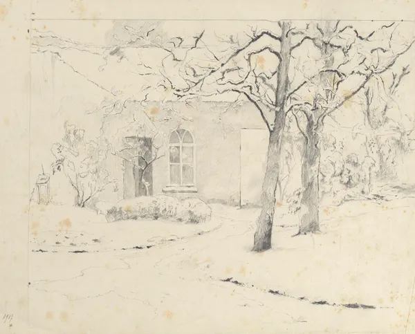 The Garden in Winter, 1917 av Rodolphe De Saegher
