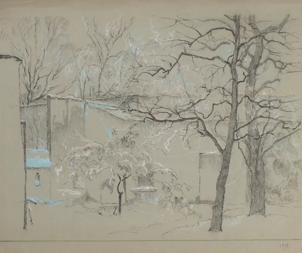 The Garden in Winter, 1918 av Rodolphe De Saegher