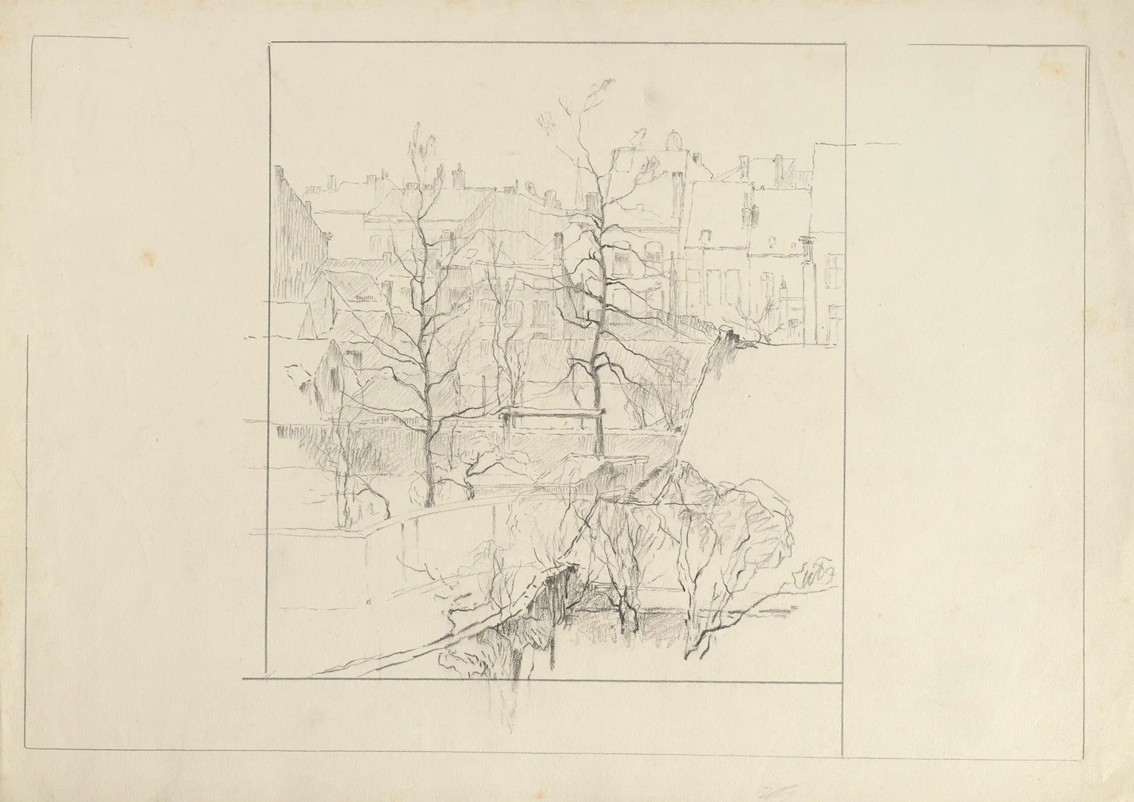 Townscape (20th century) av Rodolphe De Saegher