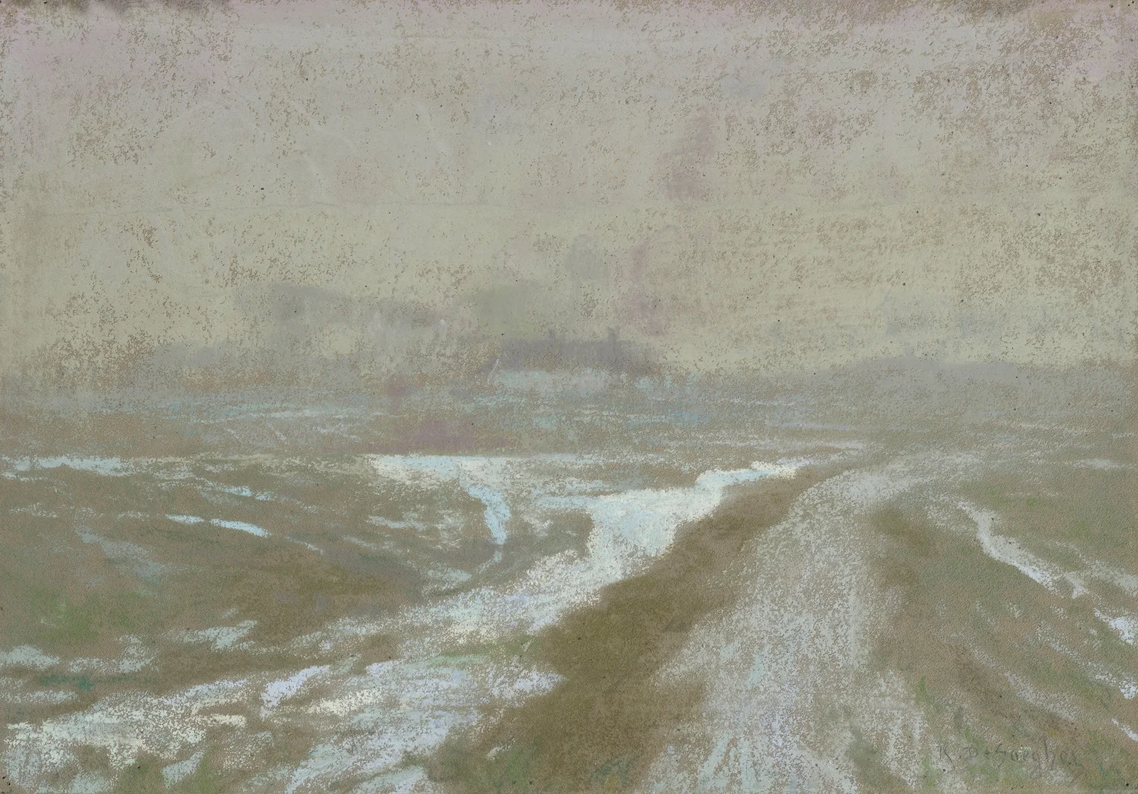 Winter Landscape (20th century) av Rodolphe De Saegher
