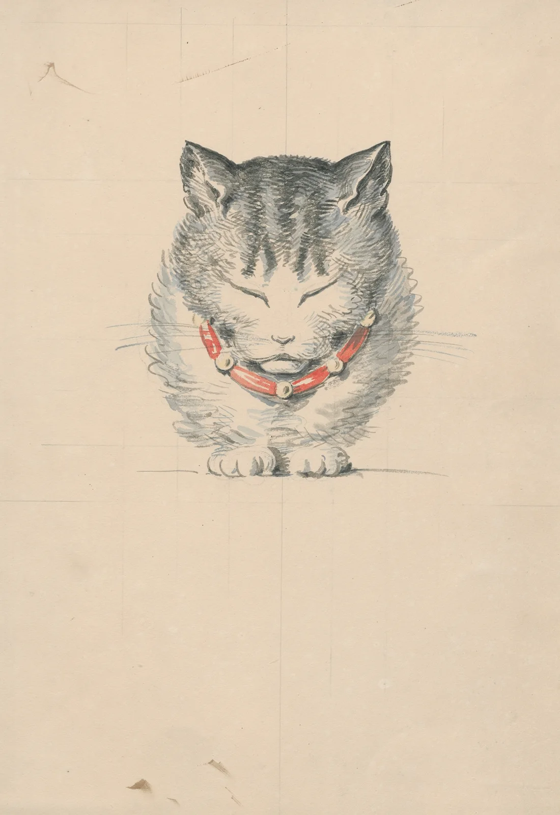Cat with collar av David Humbert de Superville