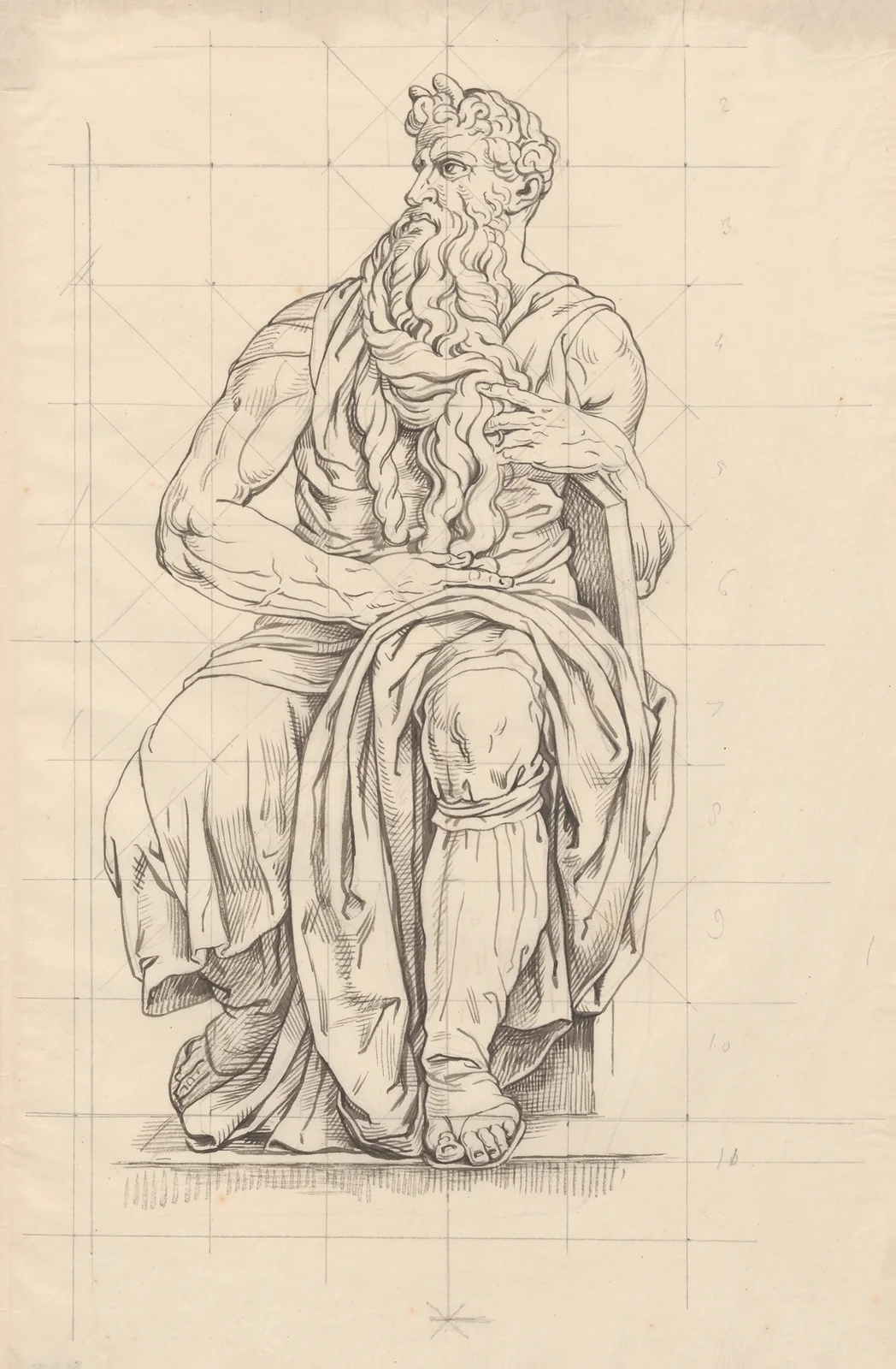 De Mozes van Michelangelo av David Humbert de Superville