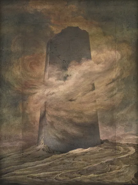 The ruinous tower of Babel av David Humbert de Superville