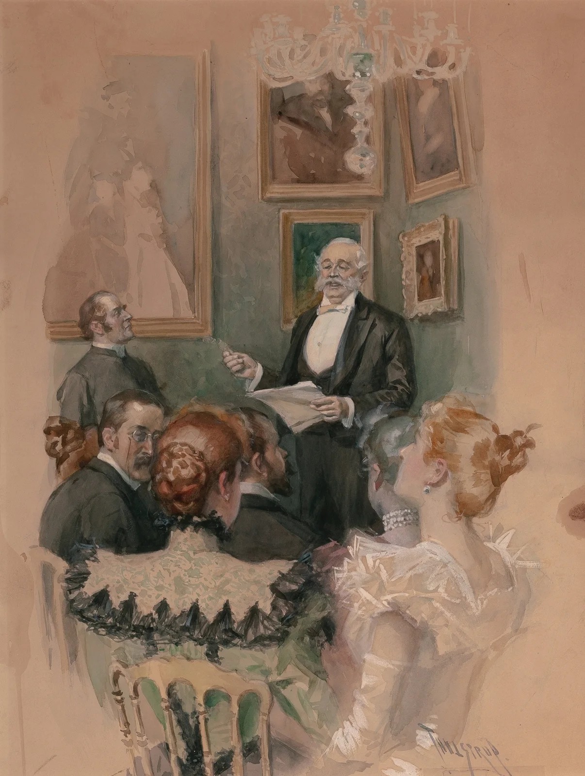 Gentleman Giving A Speech av Thure de Thulstrup