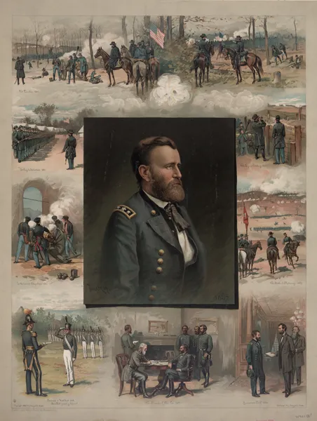 Grant from West Point to Appomattox av Thure de Thulstrup