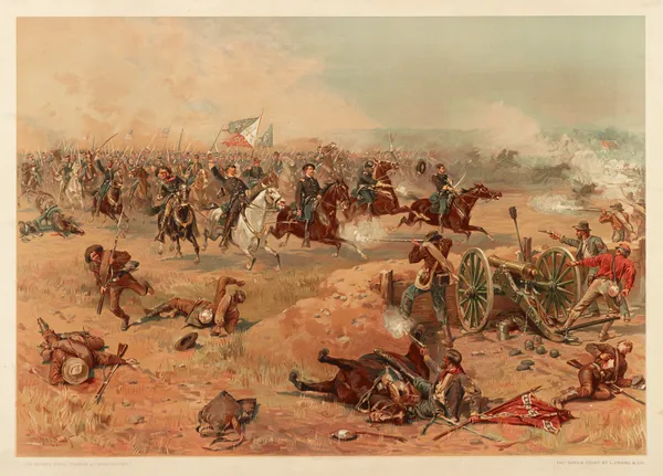 Sheridan’s final charge at Winchester av Thure de Thulstrup