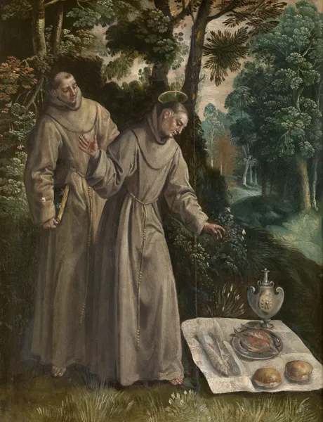 Saint Didacus Finds a Miraculous Meal av Maerten De Vos