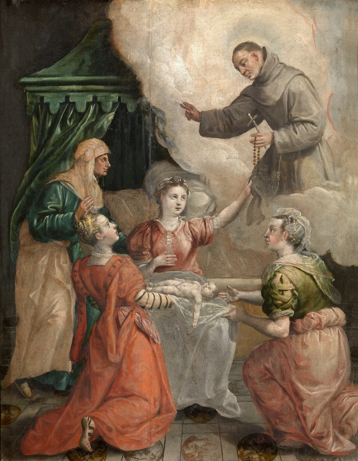 Saint Didacus Helps with a Difficult Birth av Maerten De Vos