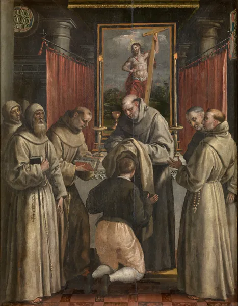 Saint Didacus Receives the Orderly Robe av Maerten De Vos