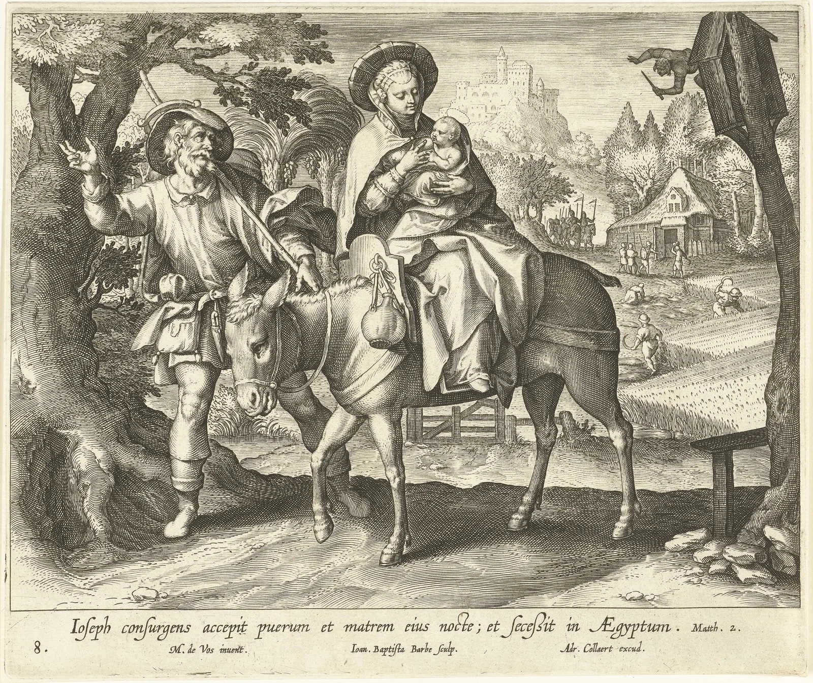 The Flight into Egypt av Maerten De Vos