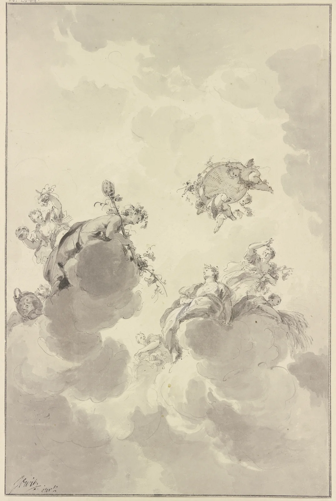 Bacchus and Ceres av Jacob de Wit
