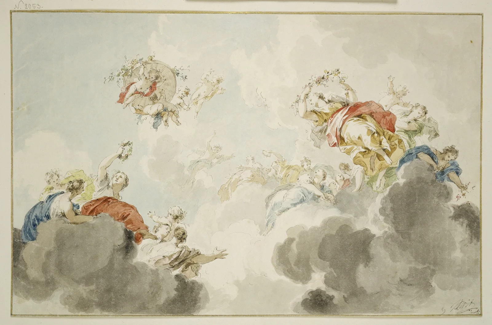 Flora and Zephyr av Jacob de Wit