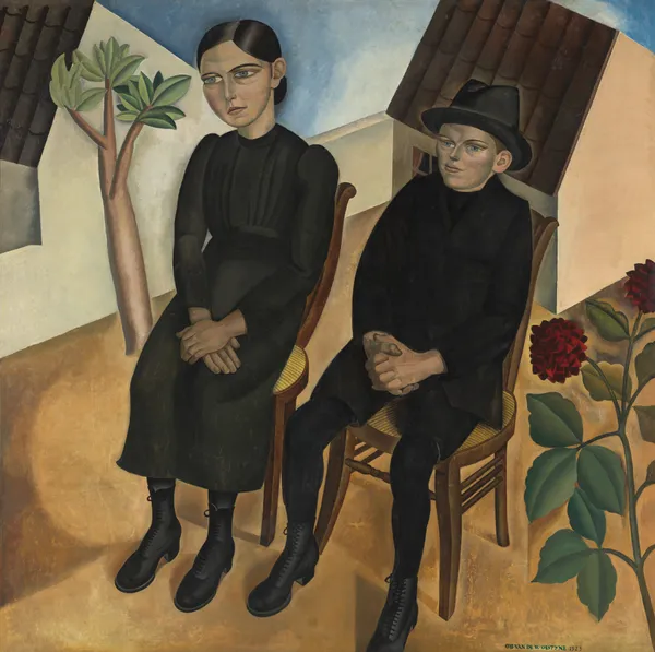 Gaston and his Sister av Gustave Van de Woestijne