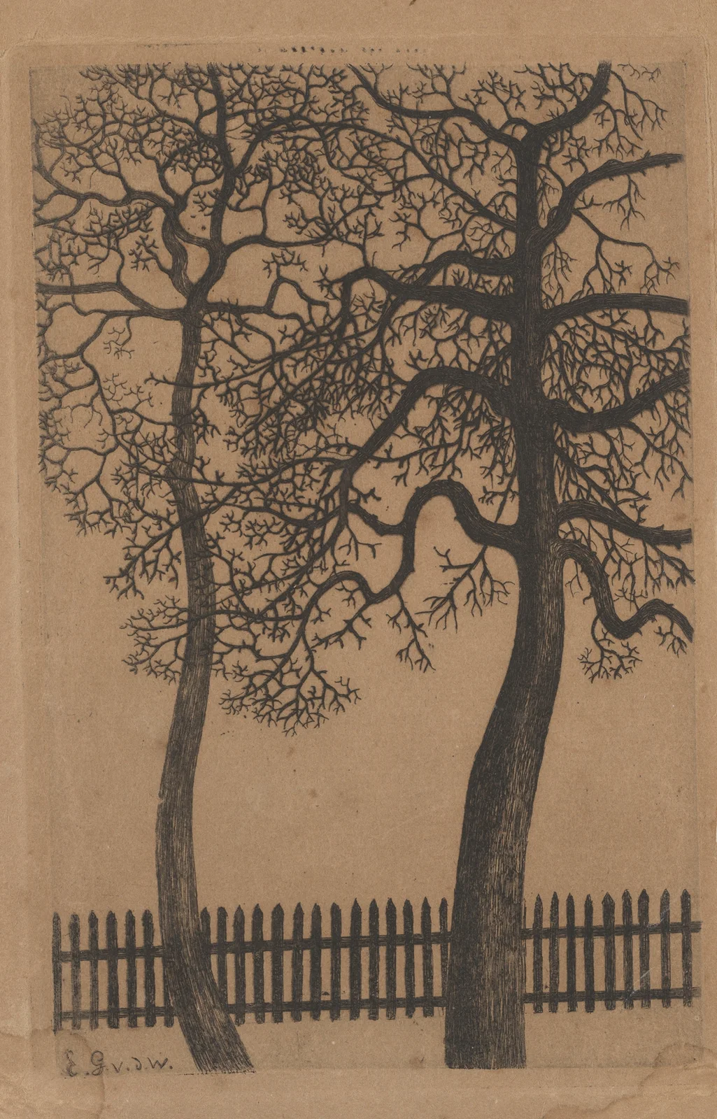 Two Trees (20th century) av Gustave Van de Woestijne