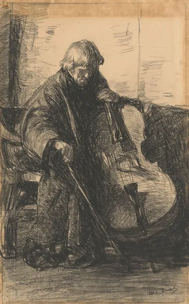 Cellist av Willem de Zwart