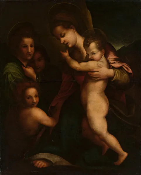 Madonna with Child Jesus and St. John av Andrea del Sarto