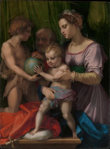 The Holy Family with the Young Saint John the Baptist av Andrea del Sarto