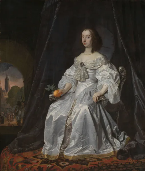Mary Stuart, Princess of Orange, as Widow of William II av Bartholomeus van der Helst