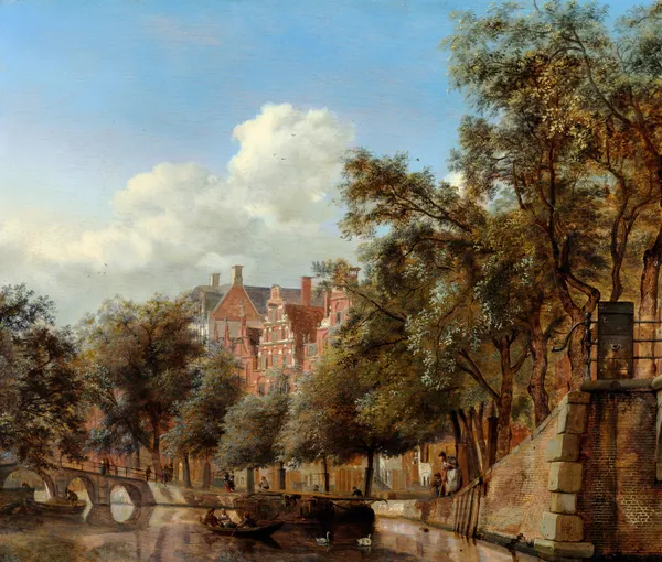 The Herengracht, Amsterdam, Viewed from the Leliegracht av Jan van der Heyden