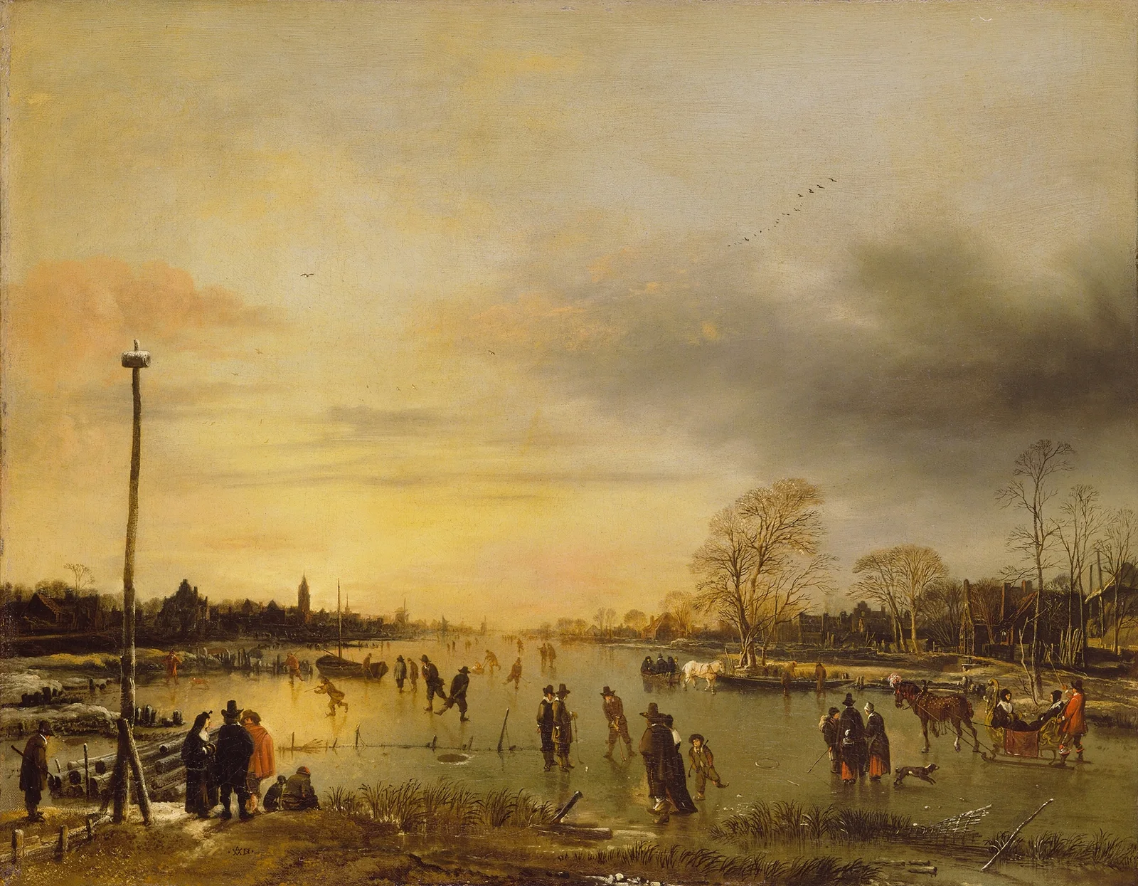 A Skating Scene av Aert van der Neer