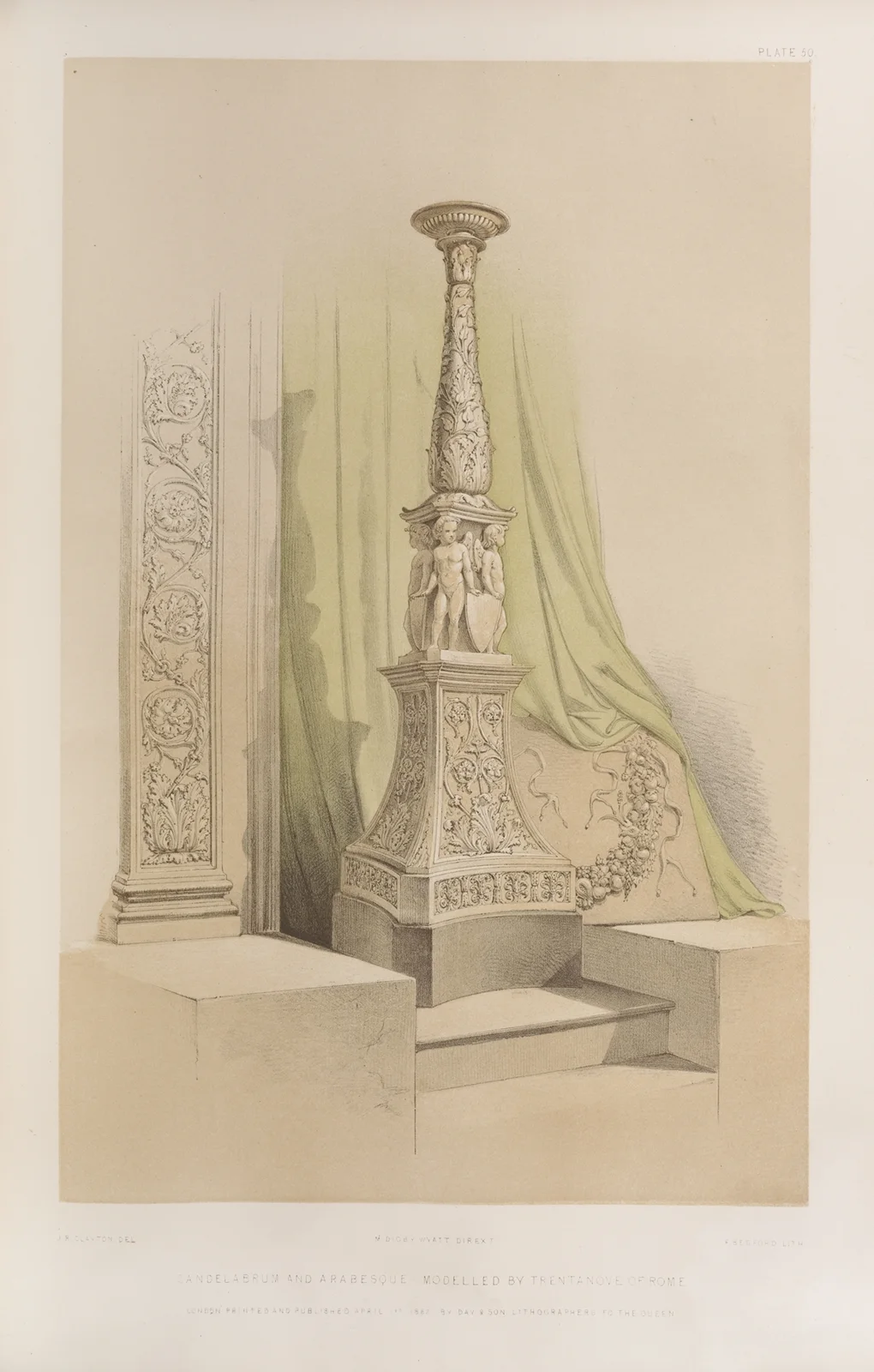 Candelabrum and arabesque av Matthew Digby Wyatt