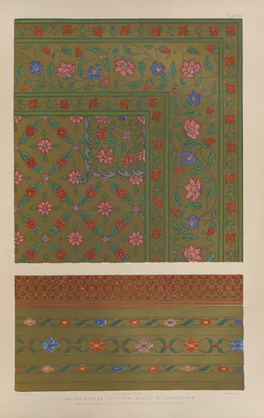 Indian kincob pattern – woven at Ahmedabad av Matthew Digby Wyatt