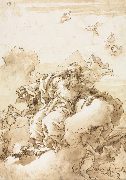 God the Father with Symbol of the Trinity av Giovanni Domenico Tiepolo