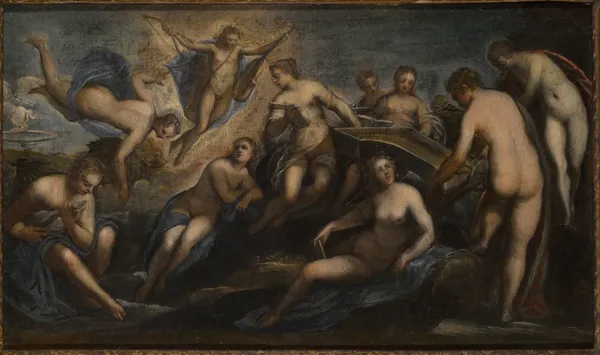 Apollo And The Muses av Domenico Tintoretto