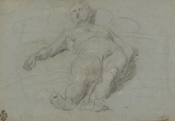 Reclining Female Nude early av Domenico Tintoretto