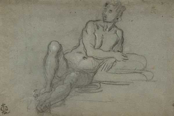 Reclining Female Nude Figure av Domenico Tintoretto