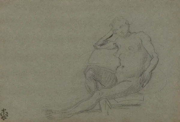 Seated Female Nude av Domenico Tintoretto