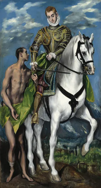Saint Martin and the Beggar av El Greco (Domenikos Theotokopoulos)