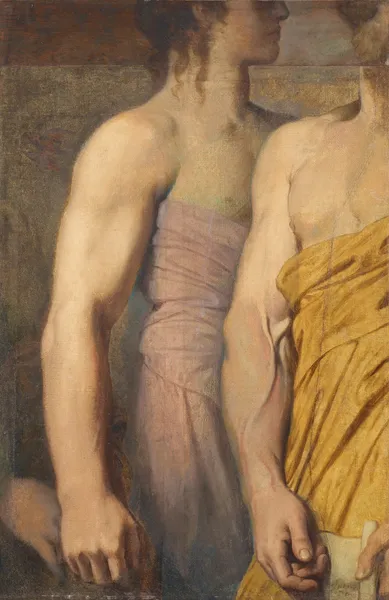 Deux études de bras pour la figure d’Apelles dans le tableau de ‘L’apothéose d’Homère’ av Jean Auguste Dominique Ingres