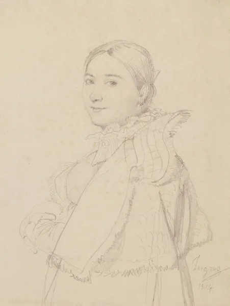 Madame Jean-Auguste-Dominique Ingres, née Madeleine Chapelle av Jean Auguste Dominique Ingres