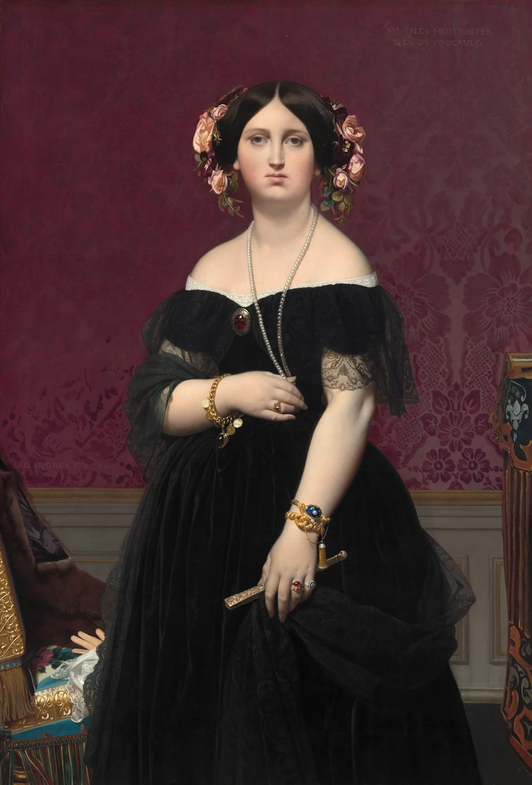 Madame Moitessier, 1851 – nr 2 av Jean Auguste Dominique Ingres