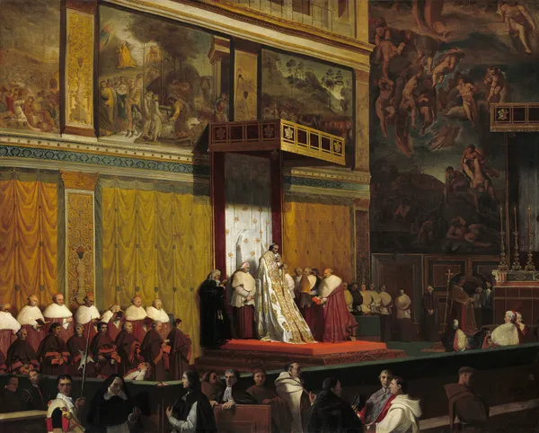 Pope Pius VII in the Sistine Chapel av Jean Auguste Dominique Ingres