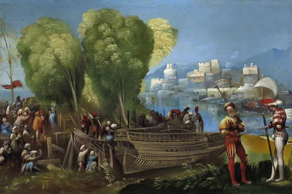 Aeneas and Achates on The Libyan Coast av Dosso Dossi