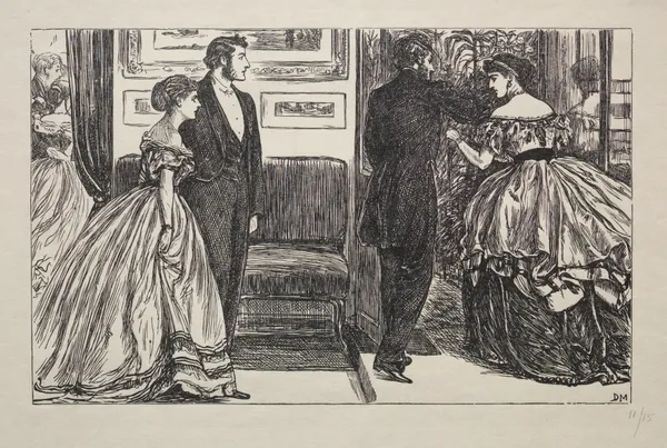 The Queen of Diamonds – How She Was Won and Lost, 1866 – nr 1 av George Du Maurier