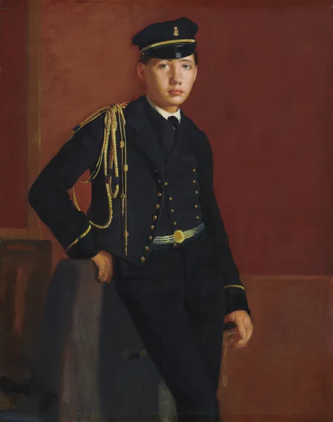 Achille De Gas in the Uniform of a Cadet av Edgar Degas