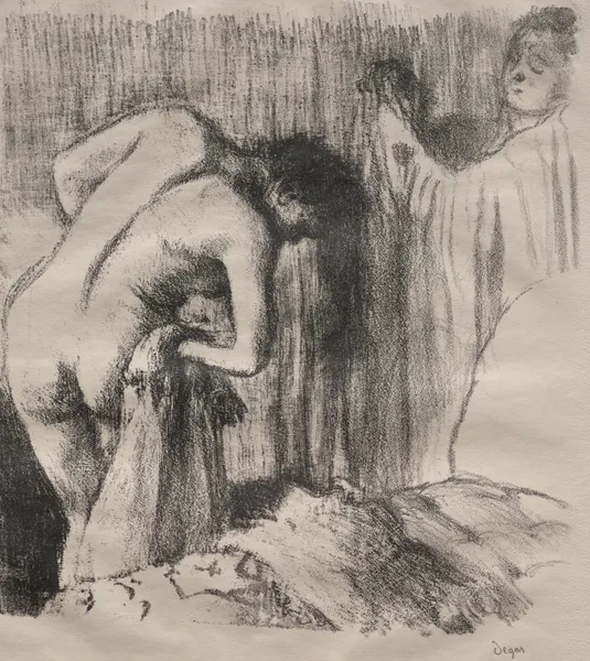 After the Bath III av Edgar Degas