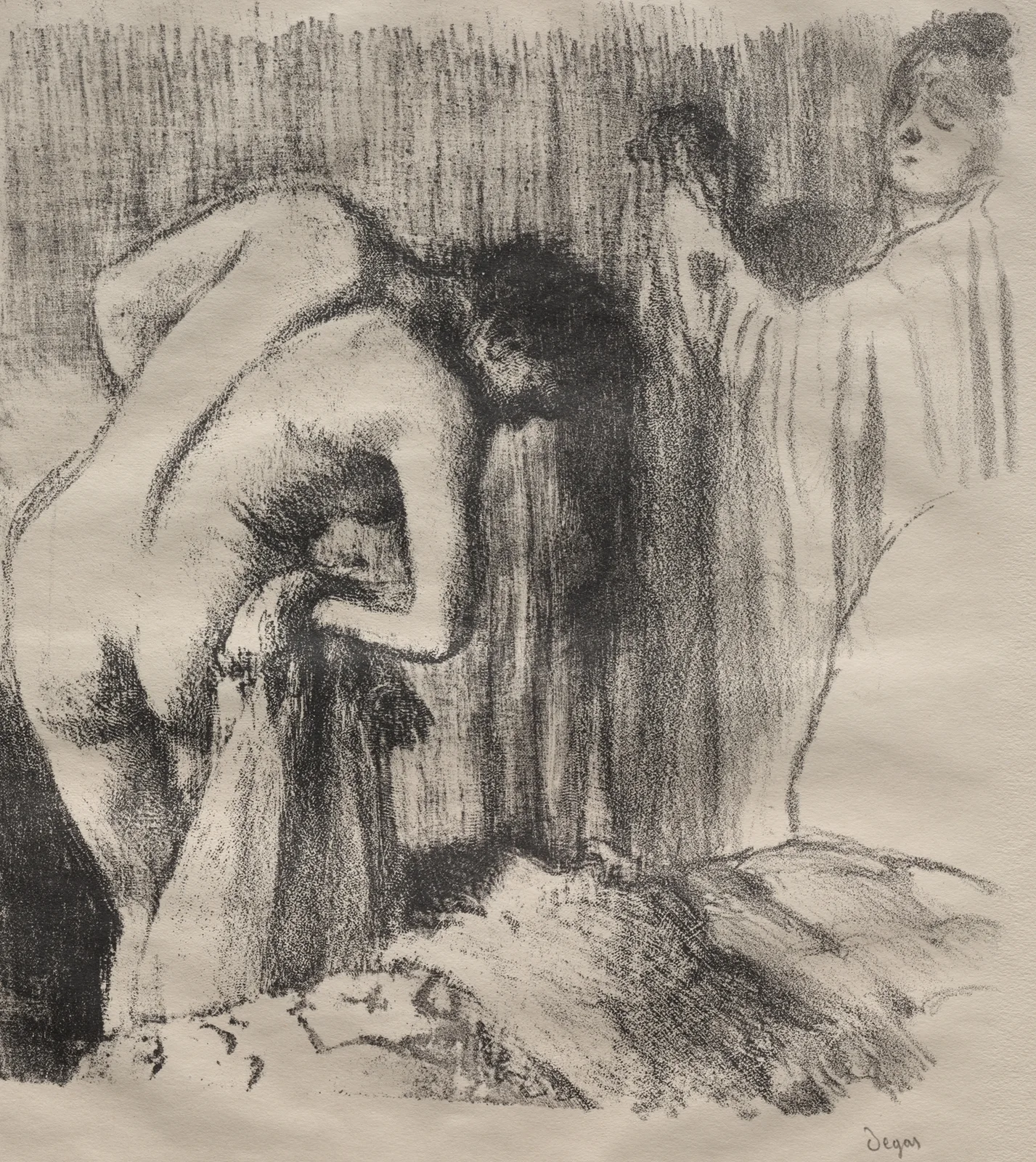 After the Bath III av Edgar Degas