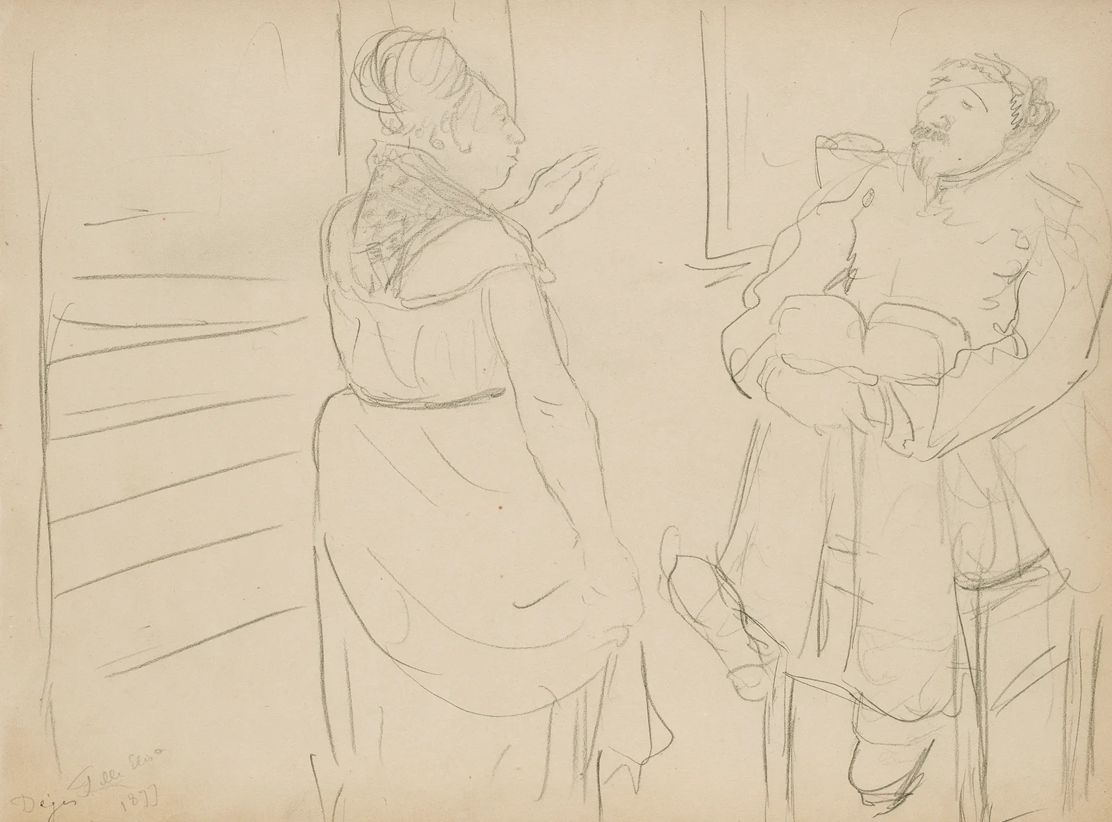Brothel Scene, 1877 – nr 2 av Edgar Degas