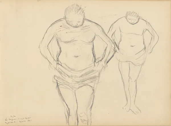 Copies of Cézanne’s Bathers av Edgar Degas