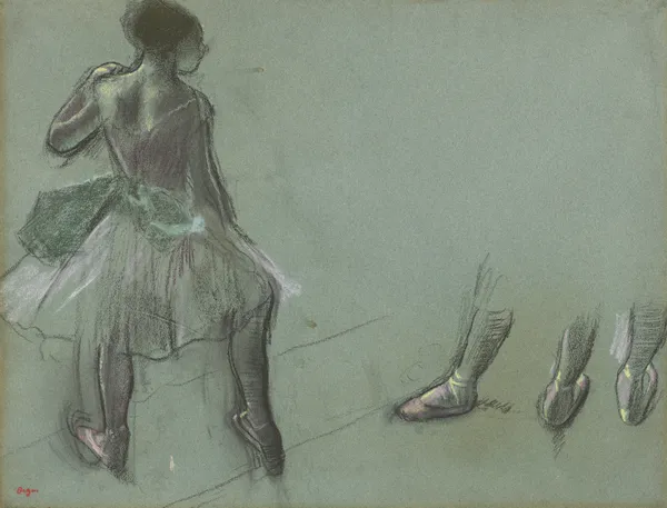 Dancer Seen from Behind and Three Studies of Feet av Edgar Degas