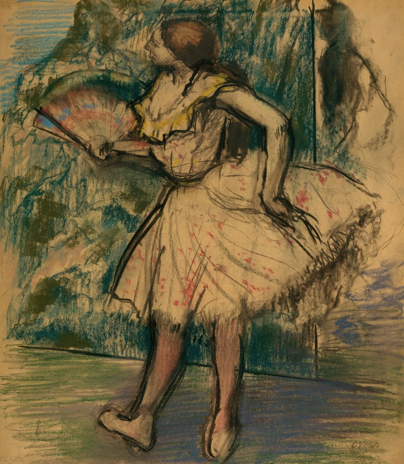 Dancer with a Fan av Edgar Degas
