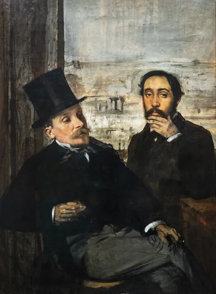Degas and Évariste de Valernes av Edgar Degas