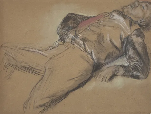 Fallen Jockey (study for ‘Scene from the Steeplechase – The Fallen Jockey’) av Edgar Degas