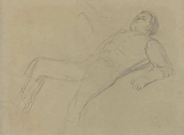 Fallen Jockey (study for ‘Scene from the Steeplechase – The Fallen Jockey’) II av Edgar Degas